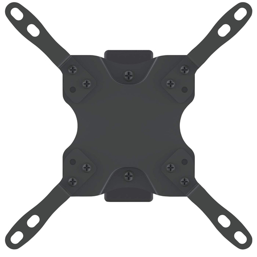 Manhattan Draaibare wandbeugel voor TV’s en monitoren (Kantelen & Zwenken, 2 zwenken), voor schermen 13"–27", VESA-compatibiliteit: van 75×75 tot 200×200 mm (controleer de afmetingen van de vier montagegaten aan de achterzijde), max 30 kg, zwart