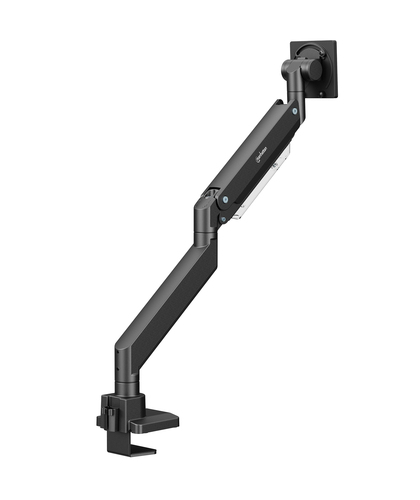 Manhattan Bureaubeugel voor TV’s en monitoren (Volledig Verstelbaar met gasveer), voor schermen 13"–42", met tafelklem of bladdoorvoer, VESA-compatibiliteit: van 75x75 tot 200x200 mm (controleer de afmetingen van de vier montagegaten aan de achterzijde)