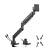 Manhattan Bureaubeugel voor TV’s en monitoren (Volledig Verstelbaar met gasveer), voor schermen 13"–42", met tafelklem of bladdoorvoer, VESA-compatibiliteit: van 75x75 tot 200x200 mm (controleer de afmetingen van de vier montagegaten aan de achterzijde)