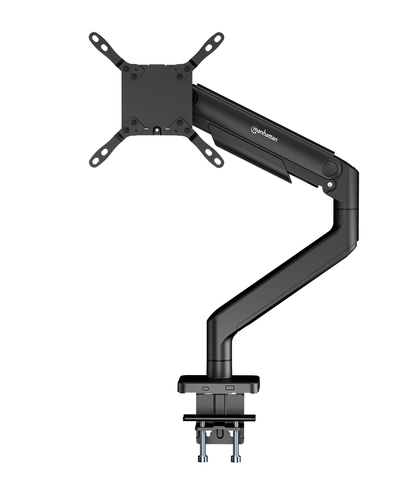 Manhattan Bureaubeugel voor TV’s en monitoren (Volledig Verstelbaar met veer), voor schermen 13"–42", met tafelklem of bladdoorvoer, VESA-compatibiliteit: van 75x75 tot 200x200 mm (controleer de afmetingen van de vier montagegaten aan de achterzijde), max. 20 kg