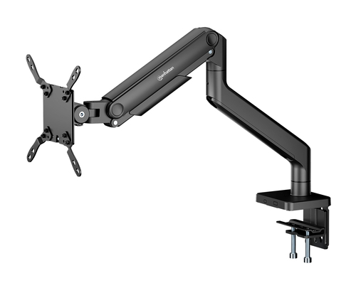 Manhattan Bureaubeugel voor TV’s en monitoren (Volledig Verstelbaar met veer), voor schermen 13"–42", met tafelklem of bladdoorvoer, VESA-compatibiliteit: van 75x75 tot 200x200 mm (controleer de afmetingen van de vier montagegaten aan de achterzijde), max. 20 kg