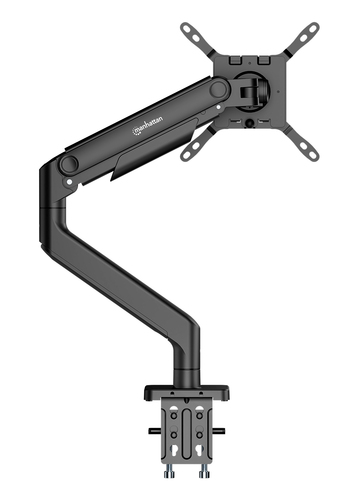 Manhattan Bureaubeugel voor TV’s en monitoren (Volledig Verstelbaar met veer), voor schermen 13"–42", met tafelklem of bladdoorvoer, VESA-compatibiliteit: van 75x75 tot 200x200 mm (controleer de afmetingen van de vier montagegaten aan de achterzijde), max. 20 kg