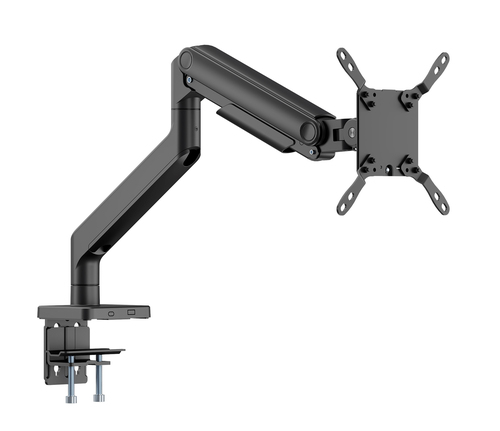 Manhattan Bureaubeugel voor TV’s en monitoren (Volledig Verstelbaar met veer), voor schermen 13"–42", met tafelklem of bladdoorvoer, VESA-compatibiliteit: van 75x75 tot 200x200 mm (controleer de afmetingen van de vier montagegaten aan de achterzijde), max. 20 kg