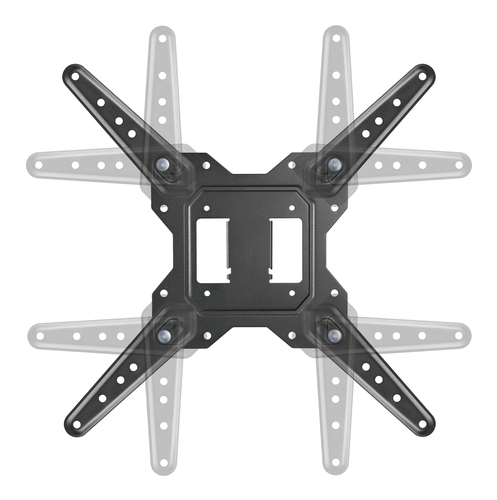 Manhattan Wandbeugel voor TV’s en monitoren (Volledig Verstelbaar), voor schermen 32–55", VESA-compatibiliteit: van 100x100 tot 400x400 mm (controleer de afmetingen van de vier montagegaten aan de achterzijde), max 30 kg, zwart