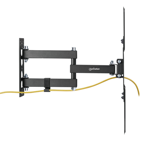 Manhattan Wandbeugel voor TV’s en monitoren (Volledig Verstelbaar), voor schermen 32–55", VESA-compatibiliteit: van 100x100 tot 400x400 mm (controleer de afmetingen van de vier montagegaten aan de achterzijde), max 30 kg, zwart
