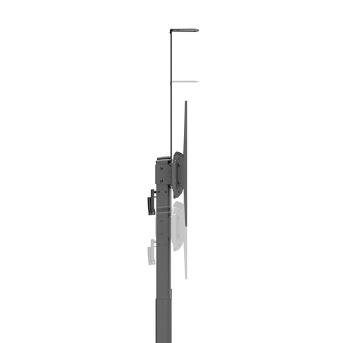 Manhattan Trolley voor TV’s en monitoren (met slinger), voor schermen 37"–120", VESA-compatibiliteit: van 200x200 tot 1000x600 mm (controleer de afmetingen van de vier montagegaten aan de achterzijde), max. 120 kg, hoogte 1180–1630 mm, zwart