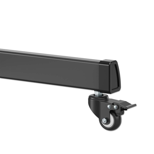 Manhattan Trolley voor TV’s en monitoren (met slinger), voor schermen 37"–120", VESA-compatibiliteit: van 200x200 tot 1000x600 mm (controleer de afmetingen van de vier montagegaten aan de achterzijde), max. 120 kg, hoogte 1180–1630 mm, zwart