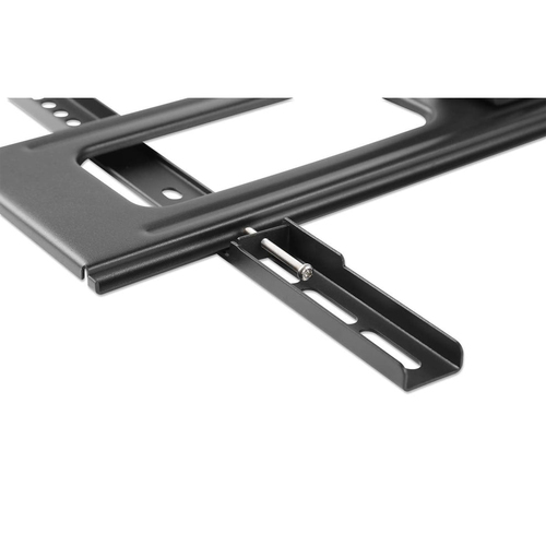 Manhattan Buiten wandbeugel voor TV’s en monitoren (Kantelbaar, anti-diefstal), voor schermen 37"–65", VESA-compatibiliteit: van 200×200 tot 600×400 mm (controleer de afmetingen van de vier montagegaten aan de achterzijde), max 80 kg, afsluitbaar, zwart