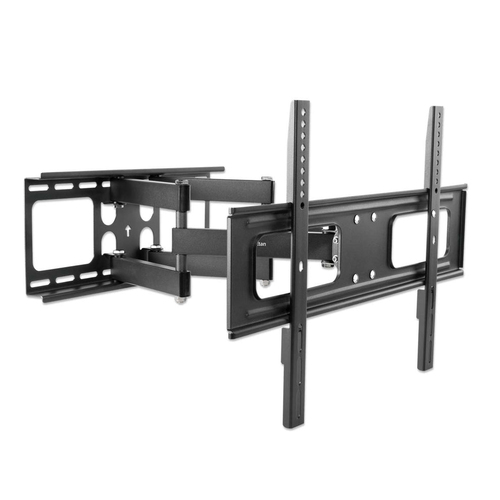 Manhattan Buiten wandbeugel voor TV’s en monitoren (Volledig Verstelbaar), voor schermen 37"–65", VESA-compatibiliteit: van 200×200 tot 600×400 mm (controleer de afmetingen van de vier montagegaten aan de achterzijde), max 50 kg, weerbestendig, zwart
