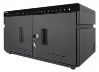 Manhattan USB-C laadkast voor 20 apparaten (iPad tot 11"), ook voor tablets en smartphones, vakken 264×22×235 mm, laadkabels niet inbegrepen (USB-C-kabel 354868 aanbevolen), afsluitbaar, alternatief voor laadtrolley, EU/UK-stroomkabels inbegrepen