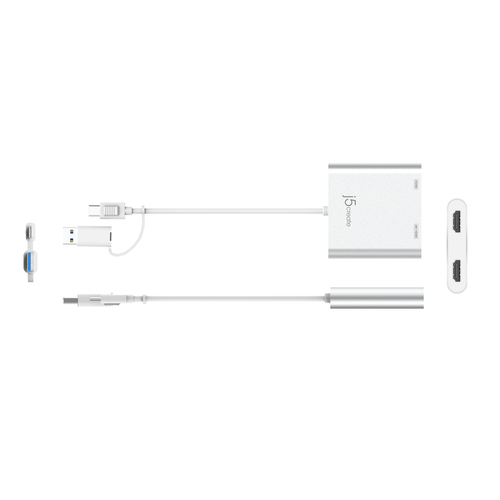 j5create JCA365-N USB-C® to Dual HDMI™ Multi-Monitor Adapter