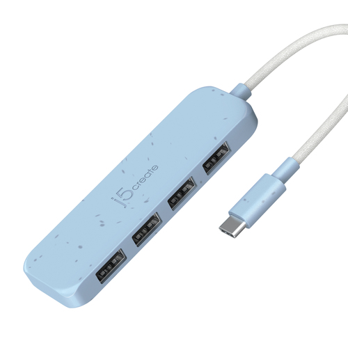 j5create Eco-Friendly USB-C naar 4-poorts Type-A Gen 2 Hub
