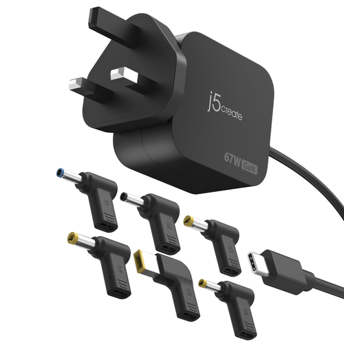 j5create JUP1565DCF-FN oplader voor mobiele apparatuur Universeel Zwart AC Binnen
