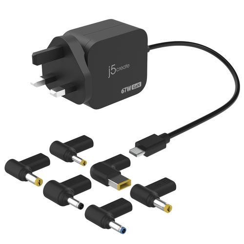 j5create JUP1565DCF-FN oplader voor mobiele apparatuur Universeel Zwart AC Binnen