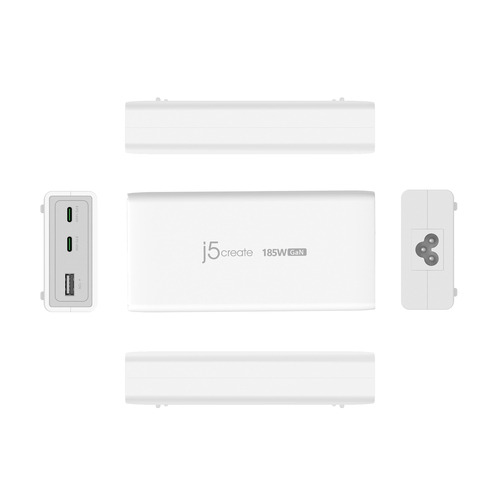 j5create JUP37185W-EN oplader voor mobiele apparatuur Universeel Wit AC Snel opladen Binnen