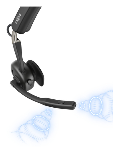 SHOKZ C610-AN-BK hoofdtelefoon/headset Draadloos oorhaak Kantoor/callcenter Bluetooth Zwart