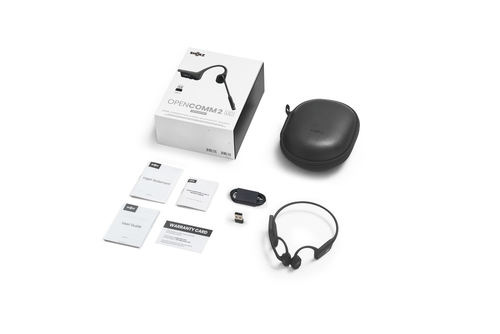 SHOKZ C120-AA-BK hoofdtelefoon/headset Draadloos oorhaak Kantoor/callcenter USB Type-A Bluetooth Zwart