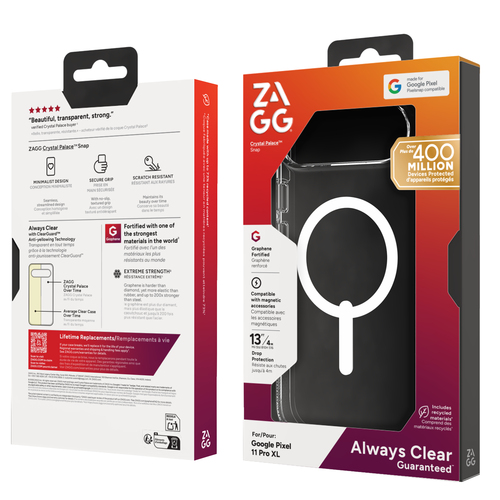 ZAGG Crystal Palace Snap mobiele telefoon behuizingen 17,3 cm (6.8") Hoes Transparant