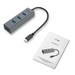 i-tec Metal C31HUBMETAL403 interface hub USB 3.2 Gen 1 (3.1 Gen 1) Type-C 5000 Mbit/s Grijs