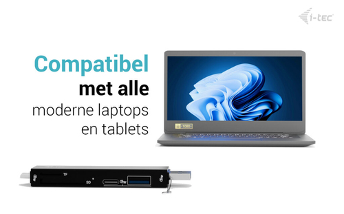 i-tec USB-C/USB-A Dongle SD, TF and 2x USB (1x USB-A, 1x USB-C)
