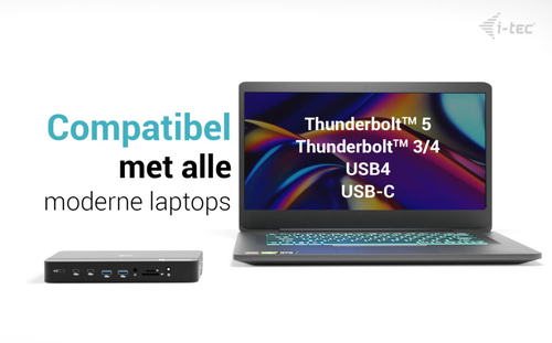 i-tec Thunderbolt 5 Triple Display Docking Station, M.2 slot, 6x USB, 2.5GLAN + Power Delivery 140W