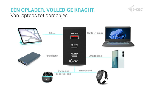 i-tec 100W Intelligent Multiport USB Charger