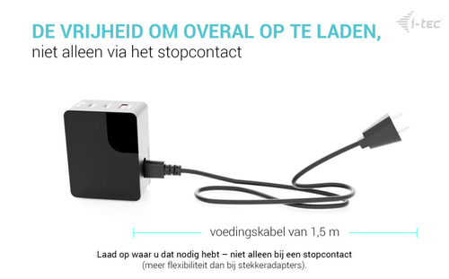 i-tec 100W Intelligent Multiport USB Charger