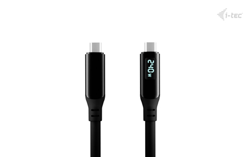 i-tec Thunderbolt 4/USB4 Class Pro Cable 240W with LCD (40 Gbps, 150 cm)
