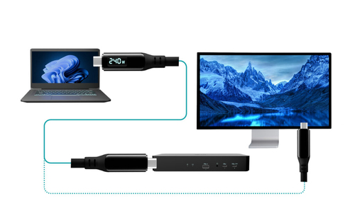 i-tec Thunderbolt 4/USB4 Class Pro Cable 240W with LCD (40 Gbps, 150 cm)