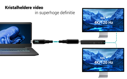 i-tec Thunderbolt 4/USB4 Class Pro Cable 240W with LCD (40 Gbps, 150 cm)
