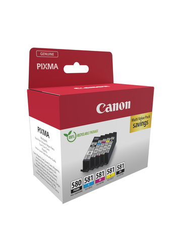 Canon 2078C007 inktcartridge 5 stuk(s) Origineel Zwart, Blauw, Cyaan, Magenta, Geel