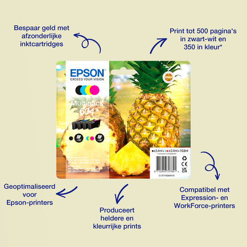 Epson Singlepack Black 604XL Ink