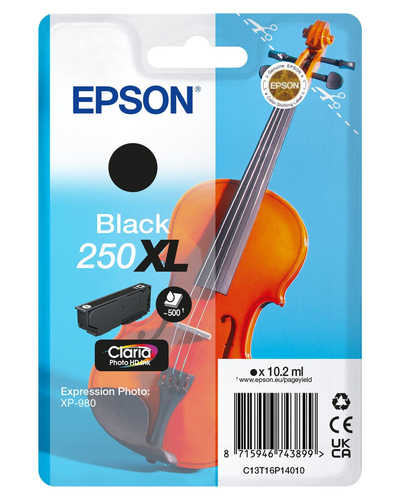 Epson Singlepack, zwarte 250XL Viool Claria Photo HD-inkt