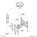 Neomounts monitor plafondsteun