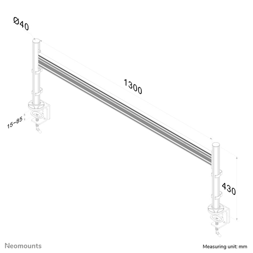 Neomounts FPMA-DTB100 Toolbar bureaurail 10-24"