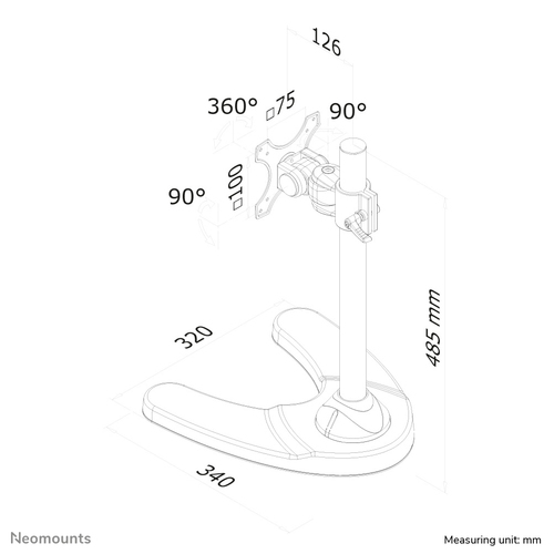 Neomounts FPMA-D700 Monitorstandaard 10-30"