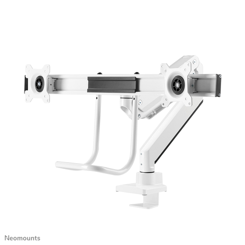 Neomounts NM-D775DXWHITE Monitorarm 10-32" - gasveer - Topfix - 180°-stop