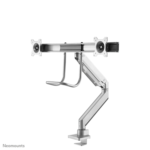 Neomounts NM-D775DXSILVER Monitorarm 10-32" - gasveer - Topfix - 180°-stop