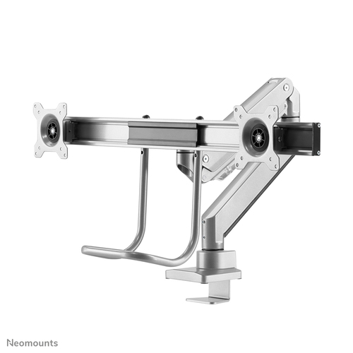Neomounts NM-D775DXSILVER Monitorarm 10-32" - gasveer - Topfix - 180°-stop