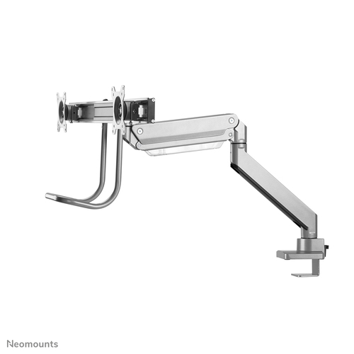 Neomounts NM-D775DXSILVER Monitorarm 10-32" - gasveer - Topfix - 180°-stop