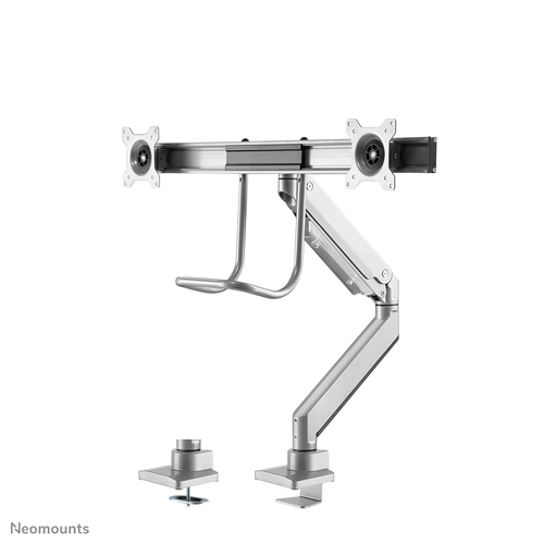 Neomounts NM-D775DXSILVER Monitorarm 10-32" - gasveer - Topfix - 180°-stop