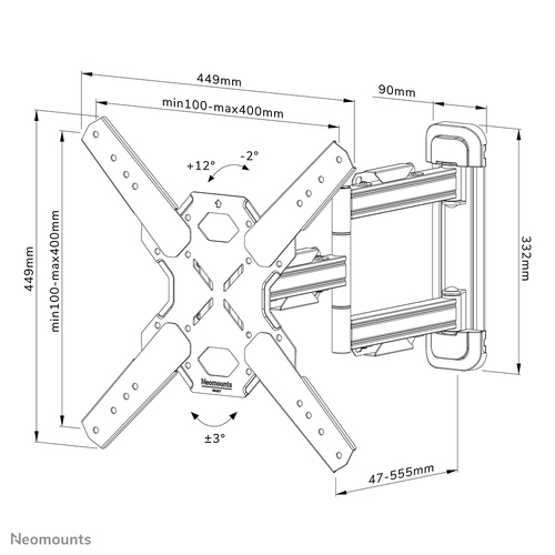 Neomounts tv wandsteun