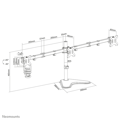 Neomounts monitor stand