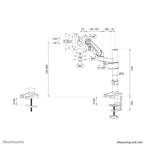 Neomounts monitorarm