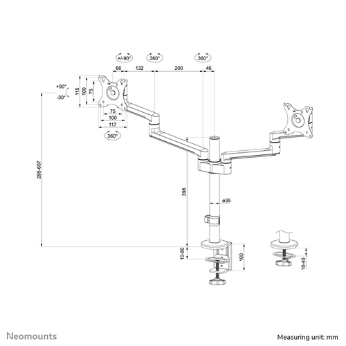 Neomounts monitorarm