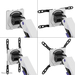 Neomounts DS70-256BL1 Gaming monitorarm 24-57" - gasveer - Topfix - 180°-stop