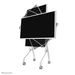 Neomounts FL50-515WH1 Samsung Flip trolley 55-65" - roteerbaar - snelle installatie