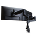 R-Go Tools Monitorarm R-Go Caparo, verstelbare dubbele monitorarm met gasveer, 100% circulair, 3-9 kg draagvermogen, zwart