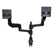 R-Go Tools Monitorarm R-Go Caparo, verstelbare dubbele monitorarm met gasveer, 100% circulair, 3-9 kg draagvermogen, zwart
