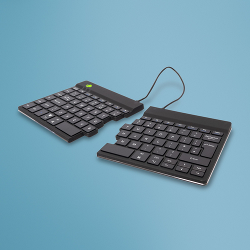 R-Go Tools Ergonomisch toetsenbord R-Go Split Break met pauzesoftware, gesplitst toetsenbord, QWERTY (UK), Bluetooth, zwart